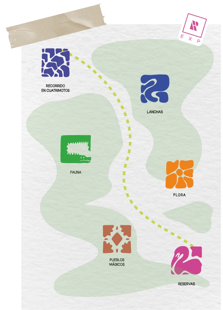 Iconos de cada etapa del viaje de rh experience
